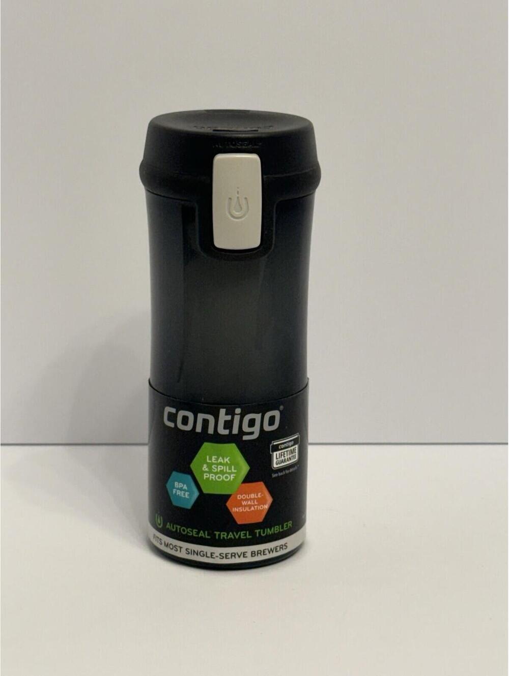 Contigo AutoSeal Travel Mug 16 oz Black BPA‎ Free Plastic Coffee Tumbler.